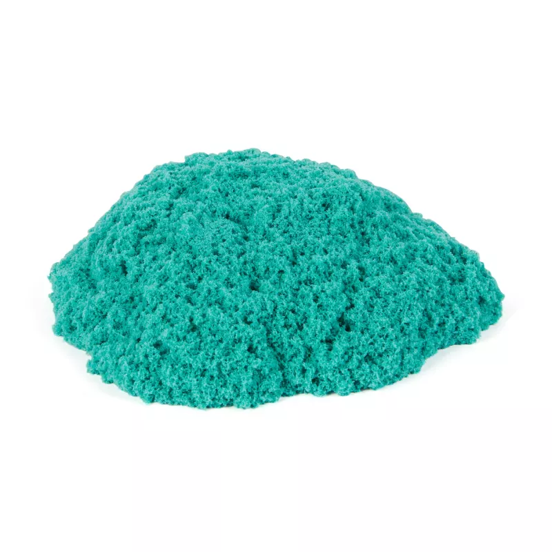Kinetic Sand , Castle Case su 1 lb žydros spalvos žaidimų smėliu, laikymo konteineris, sensoriniai žaislai vaikams nuo 3 metų