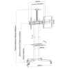 Techly ICA-TR216T televizoriaus laikiklis/stovas 177,8 cm (70 colių) juodas
