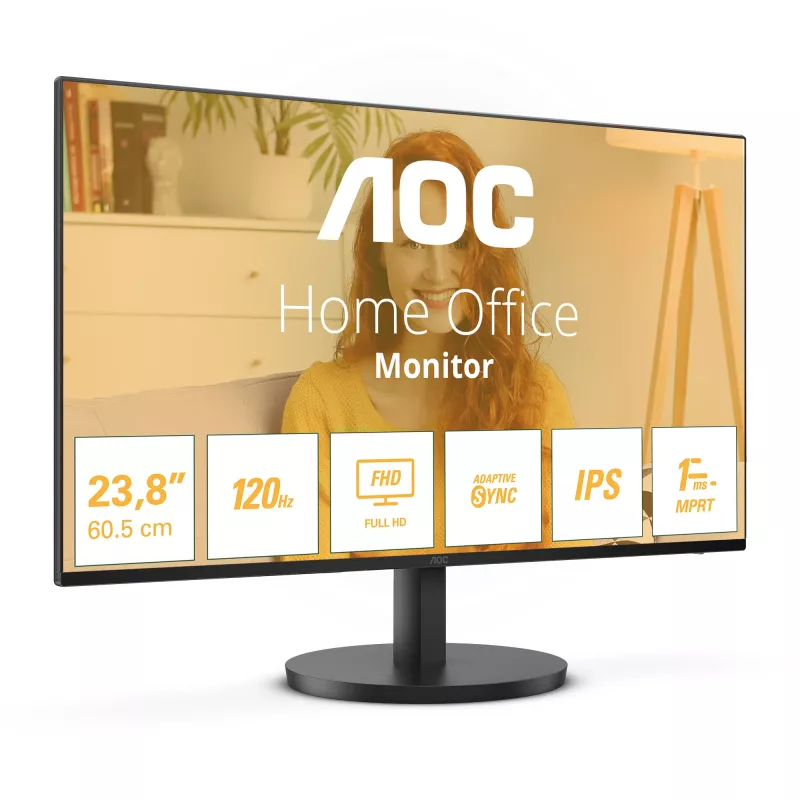 AOC 24B3HA2 kompiuterio monitorius 60,5 cm (23,8 colio) 1920 x 1080 pikselių Full HD LED juodas
