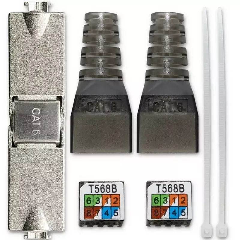 RJ45 toolless kištukas QOLTEC 54540 CAT6 STP ekranuotiems Ethernet kabeliams