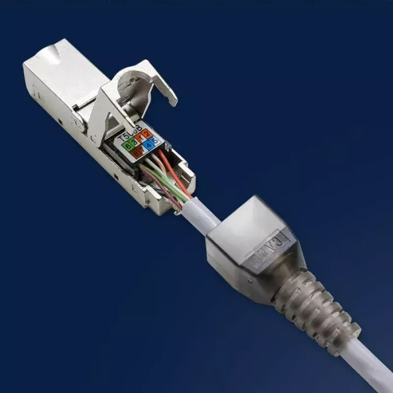 RJ45 toolless kištukas QOLTEC 54540 CAT6 STP ekranuotiems Ethernet kabeliams