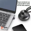 HP Poly Voyager 4320 USB-C ausinės +BT700 adapteris, belaidės, biuro/skambučių centro, ausinės, juodos
