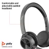 HP Poly Voyager 4320 USB-C ausinės +BT700 adapteris, belaidės, biuro/skambučių centro, ausinės, juodos