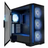 PC korpusas MODECOM Horizon ARGB FLOW MIDI Juoda — E-ATX palaikymas, grūdintas stiklas, ARGB, USB-C, maks. GPU 400 mm