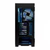 PC korpusas MODECOM Horizon ARGB FLOW MIDI Juoda — E-ATX palaikymas, grūdintas stiklas, ARGB, USB-C, maks. GPU 400 mm