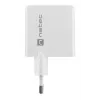 NATEC laidinis kintamosios srovės mobiliųjų įrenginių įkroviklis NUC-2142, USB-C PD 3.0 + USB-A, 5–20 V iki 3 A, 45 W, baltas