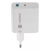 NATEC laidinis kintamosios srovės mobiliųjų įrenginių įkroviklis NUC-2142, USB-C PD 3.0 + USB-A, 5–20 V iki 3 A, 45 W, baltas
