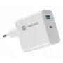NATEC laidinis kintamosios srovės mobiliųjų įrenginių įkroviklis NUC-2142, USB-C PD 3.0 + USB-A, 5–20 V iki 3 A, 45 W, baltas