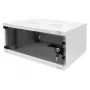 DIGITUS 4U sieninis montavimo spintelė - SOHO nesumontuota 241x540x400mm pilka su viso stiklo priekinėmis durimis