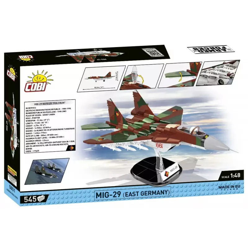 Konstruktorius Cobi MiG-29 Rytų Vokietija 5851 — 300 dalių rinkinys