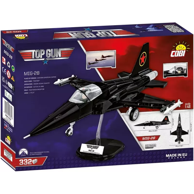 Konstruktoriaus rinkinys Cobi Top Gun MiG-28 5859 1:48 mastelio modelio rinkinys, kolekcinis kaladėlių rinkinys
