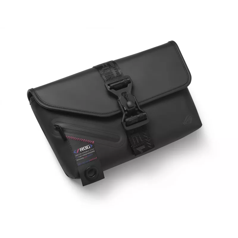 ASUS ROG SLASH Sling Bag 2.0, poliesteris, poliuretanas (PU), termoplastinis poliuretanas (TPU), juoda, mėlyna, rožinė, unisex, peties krepšys