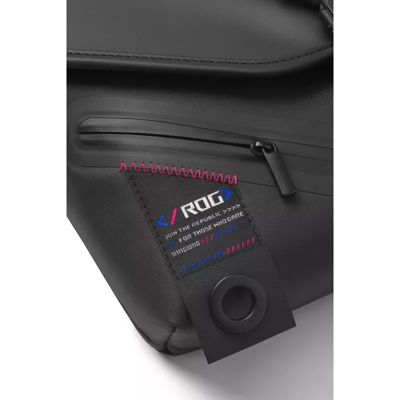 ASUS ROG SLASH Sling Bag 2.0, poliesteris, poliuretanas (PU), termoplastinis poliuretanas (TPU), juoda, mėlyna, rožinė, unisex, peties krepšys