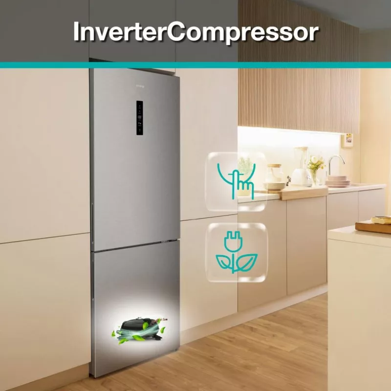 Gorenje NRK720CAXL4 Laisvai pastatomas 495 L Nerūdijantis plienas