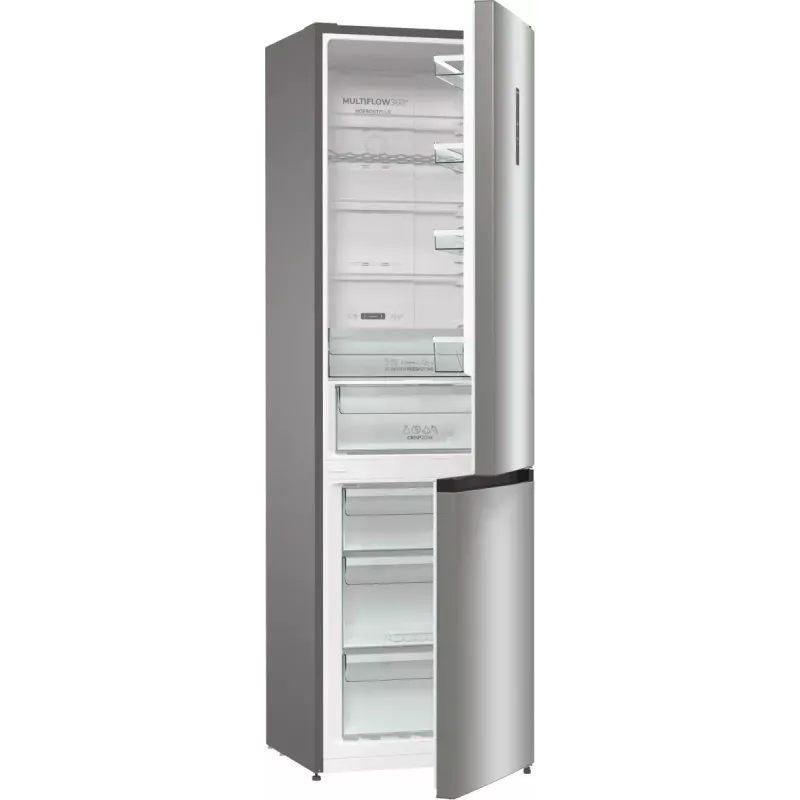 Gorenje NRK620CA2XL4 laisvai statomas šaldytuvas su šaldikliu, apatinis šaldiklis, 331 l (235 l + 96 l), No Frost Plus, energijos klasė C, pilkas