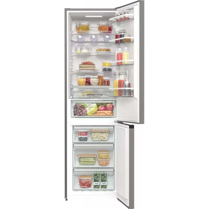 Gorenje NRK620CA2XL4 laisvai statomas šaldytuvas su šaldikliu, apatinis šaldiklis, 331 l (235 l + 96 l), No Frost Plus, energijos klasė C, pilkas