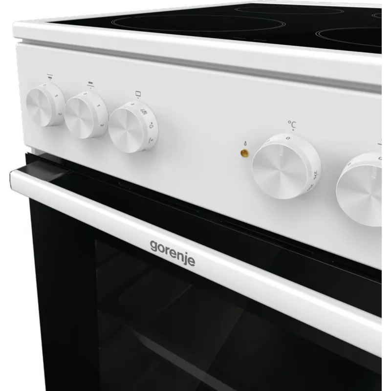 Gorenje GEC5A41WG laisvai pastatoma viryklė Elektrinė Keraminė kaitlentė Balta
