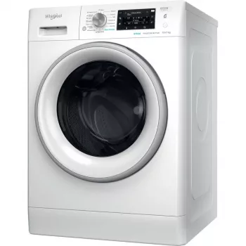 Whirlpool FFWDD 1076258 SV EE skalbimo-džiovinimo mašina Laisvai pastatoma Priekinio pakrovimo Balta