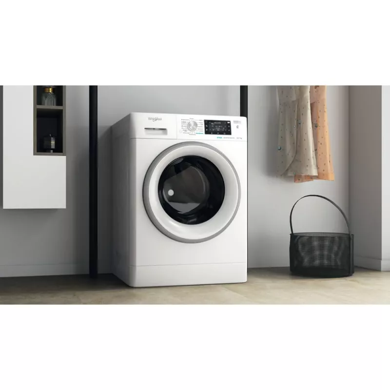 Whirlpool FFWDD 1076258 SV EE skalbimo-džiovinimo mašina Laisvai pastatoma Priekinio pakrovimo Balta
