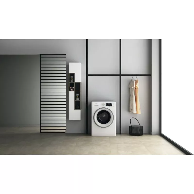 Whirlpool FFWDD 1076258 SV EE skalbimo-džiovinimo mašina Laisvai pastatoma Priekinio pakrovimo Balta
