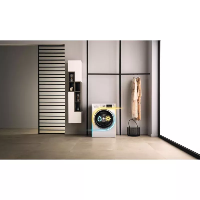 Whirlpool FFWDD 1076258 SV EE skalbimo-džiovinimo mašina Laisvai pastatoma Priekinio pakrovimo Balta