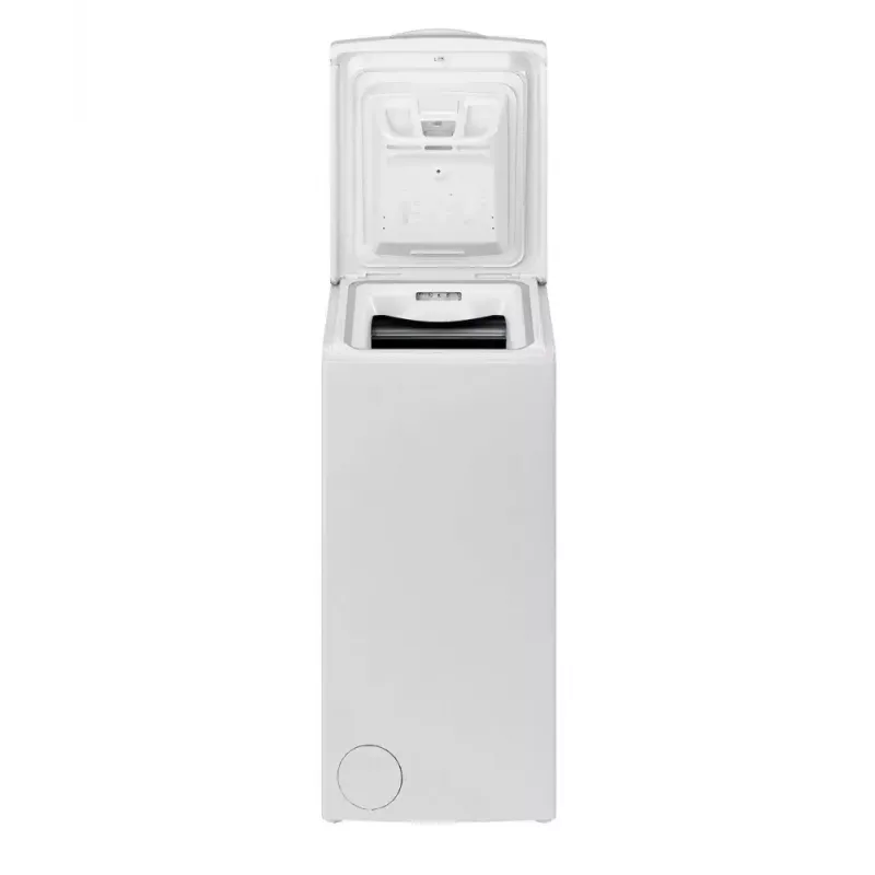 Skalbimo mašina su viršutiniu įkrovimu Indesit BTW L60400 EE/N — 6 kg, 1000 aps./min., 400×600×900 mm, balta