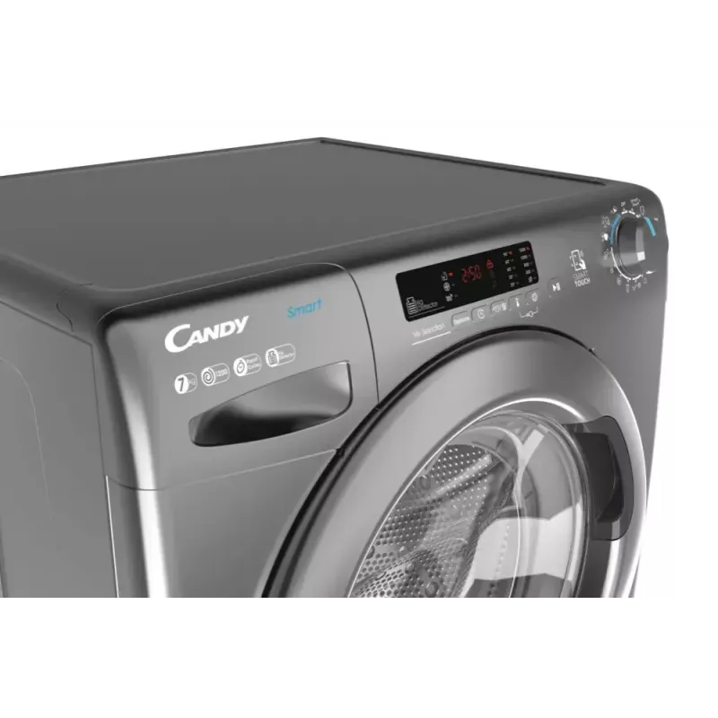 Priekinio pakrovimo skalbimo mašina CANDY Smart Pro CS 1272DRRE/1-S, 7 kg, 1200 aps./min., antracitinė