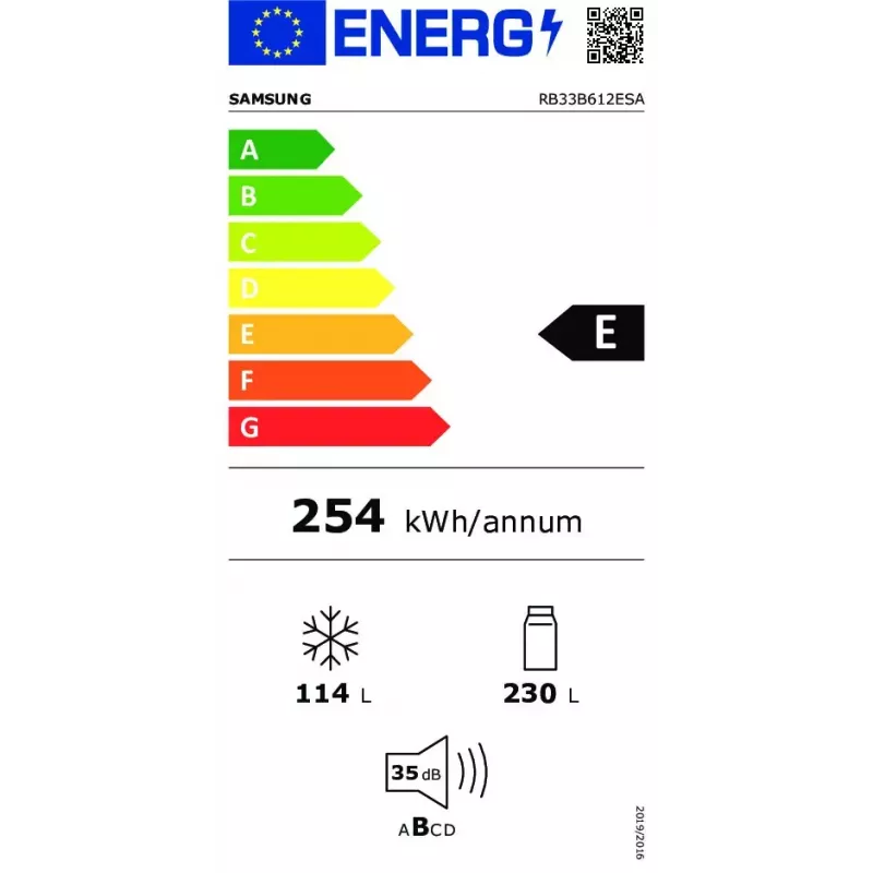 Samsung RB33B612ESA Laisvai pastatomas 344 L Sidabras, nerūdijantis plienas