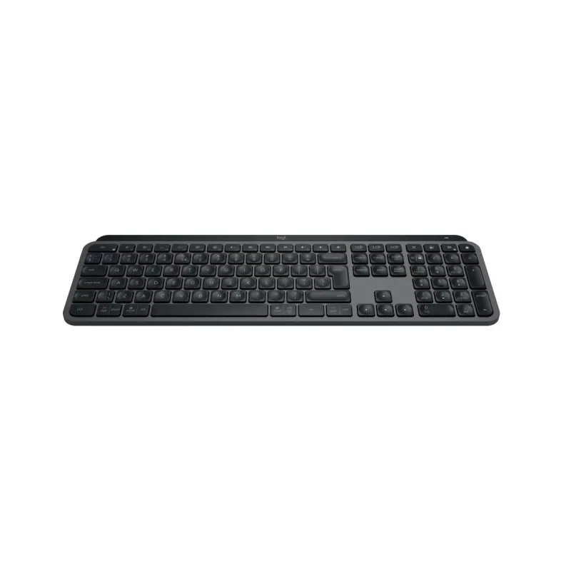 Belaidė pilno dydžio klaviatūra Logitech Master MX Keys S — Bluetooth, QWERTY, žirkliniai jungikliai, LED apšvietimas, grafitas