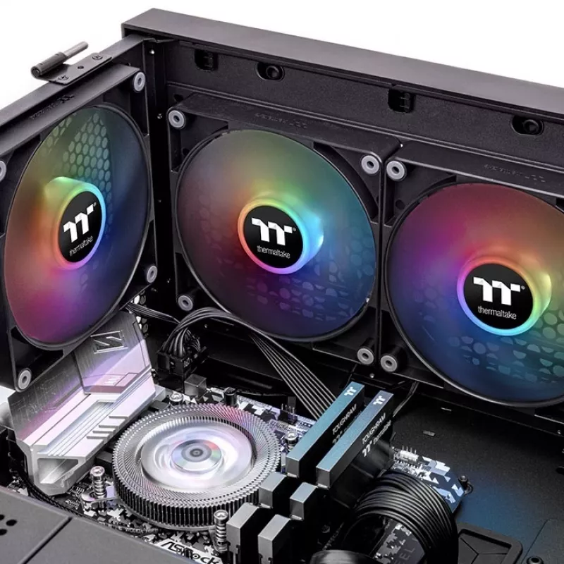 Ventiliatorius Thermaltake CT120 ARGB Sync Juoda White 500-2000 RPM hidraulinis