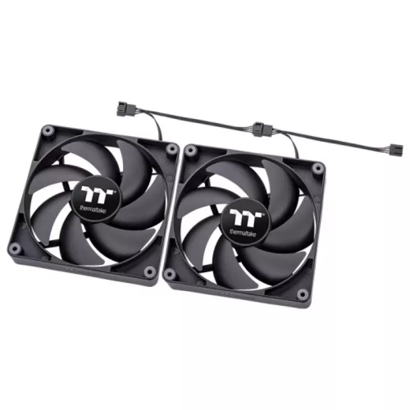 THERMALTAKE kompiuterio aušinimo ventiliatorius - CT140 - 14cm - juodas - 2 vnt. pakuotė