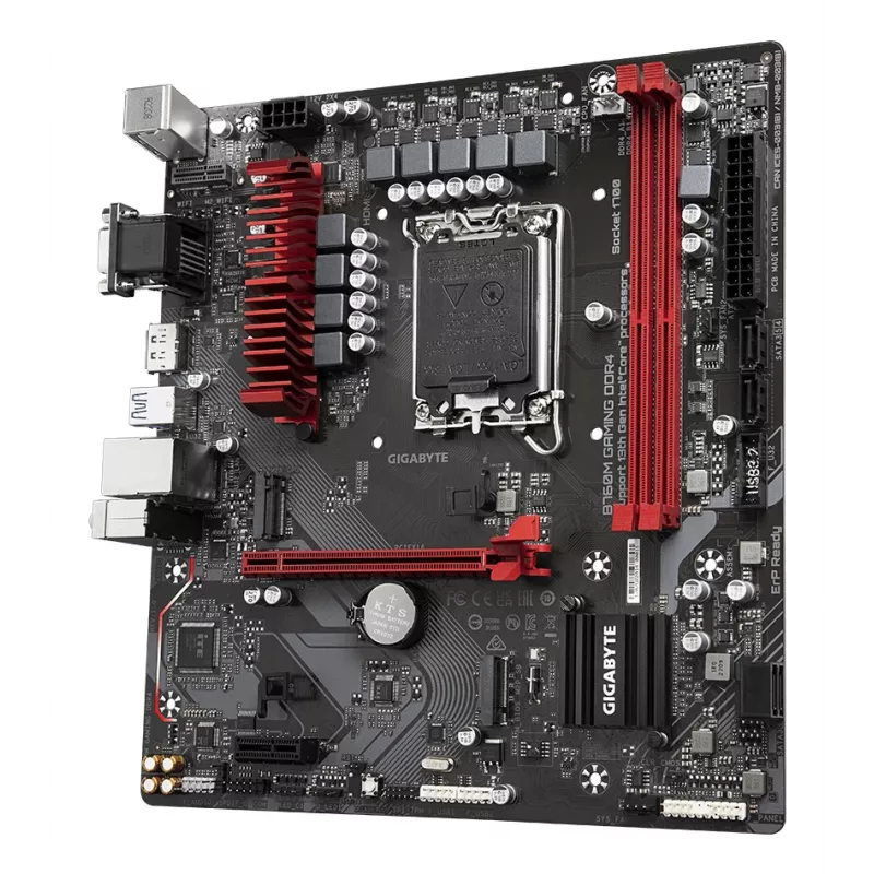 GIGABYTE B760M GAMING DDR4 pagrindinė plokštė – palaiko Intel Core 14 kartos procesorius, 6+2+1 fazių skaitmeninis VRM, iki 5333 MHz DDR4 (OC), 2xPCIe 4.0 M.2, 2,5 GbE LAN, USB 3.2 Gen1