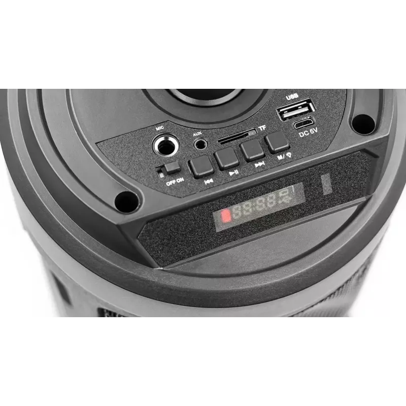 Nešiojamas stereo garsiakalbis SQUEAK SQ1004 Harmony BT 5.0, 40W RMS, Bluetooth 5.0, FM, LED, 8h baterija, Juoda