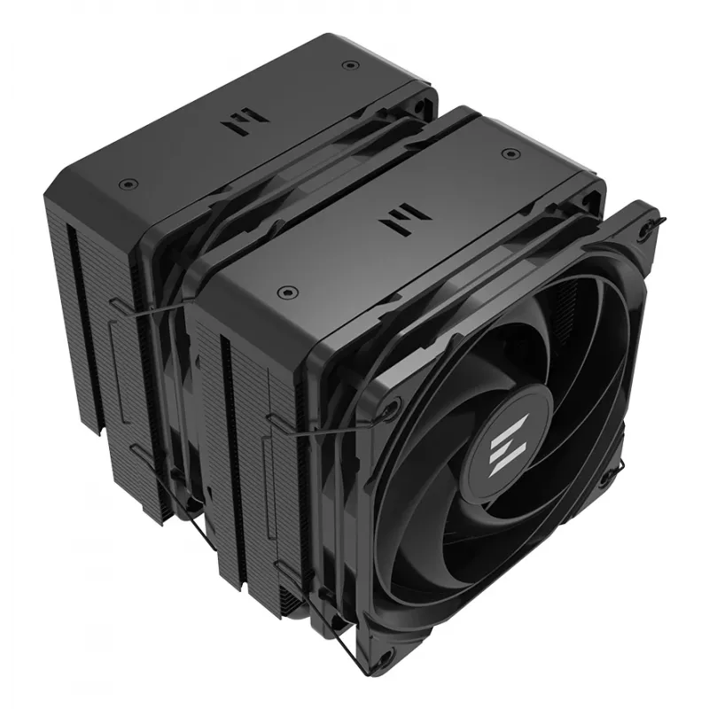 CPU aušintuvas ZALMAN CNPS14X Duo Juoda, dviejų ventiliatorių 120 mm aušinimo sprendimas