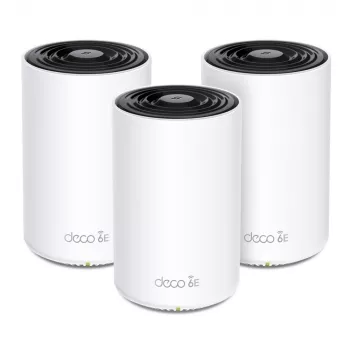TP-Link AXE5400 viso namo tinklinio „Wi-Fi 6E“ sistemos (trijų juostų), balta DECO XE75 PRO (3 VIENETŲ RINKINYS)