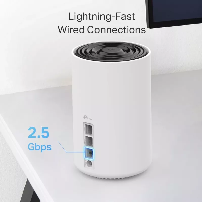 TP-Link AXE5400 viso namo tinklinio „Wi-Fi 6E“ sistemos (trijų juostų), balta DECO XE75 PRO (3 VIENETŲ RINKINYS)