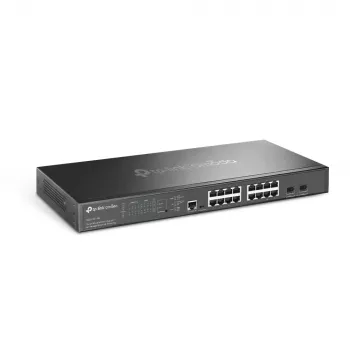 TP-Link Omada 16 prievadų 2,5G ir 2 prievadų 10GE SFP+ L2+ valdomas komutatorius su 8 prievadų PoE+