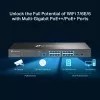 TP-Link Omada 16 prievadų 2,5G ir 2 prievadų 10GE SFP+ L2+ valdomas komutatorius su 8 prievadų PoE+