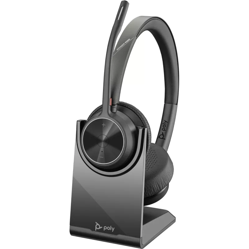 HP Poly Voyager 4320 USB-C Headset +BT700 dongle +Charging Stand
