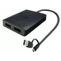 i-tec USB-A/USB-C Dual 4K/60 Hz DisplayPort vaizdo adapteris, 0,27 m, USB Type-A/USB Type-C, 2 x DisplayPort, Male, Female, 3840 x 2160 pikselių