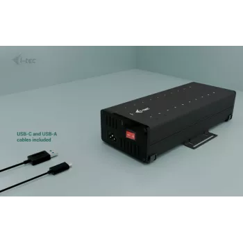 i-tec USB-C/USB-A Metal Charging + data HUB, 15W per lizdą, 20x USB-C