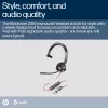 HP Poly Juodawire 3310 monofoninės ausinės, sertifikuotos Microsoft Teams, USB-C + USB-C/A adapteris
