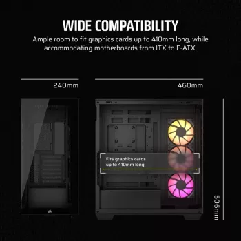 CORSAIR kompiuterio korpusas - 3500x ARGB vidutinio dydžio bokštas