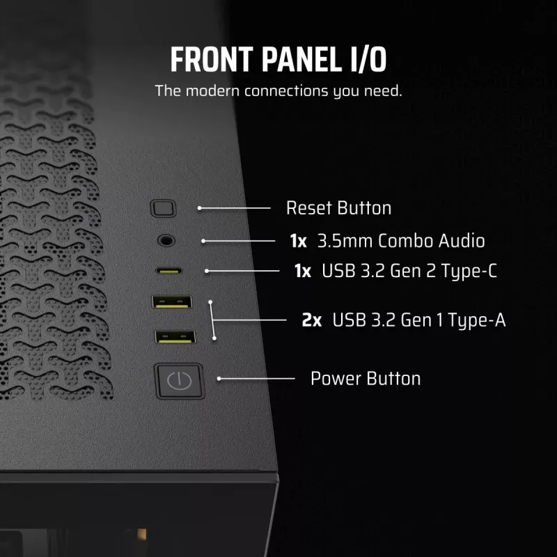 CORSAIR kompiuterio korpusas - 3500x ARGB vidutinio dydžio bokštas