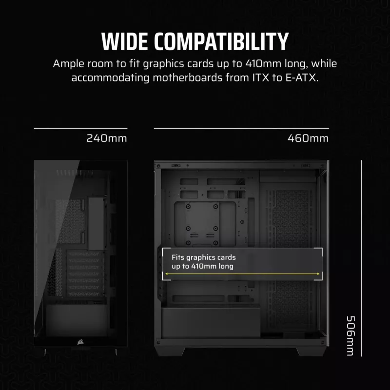 CORSAIR PC dėklas - 3500x vidutinis bokštas
