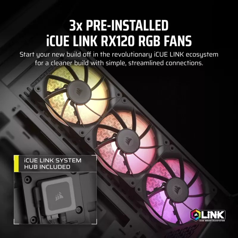 CORSAIR PC korpusas - Icue Link 3500x RGB Mid-tower