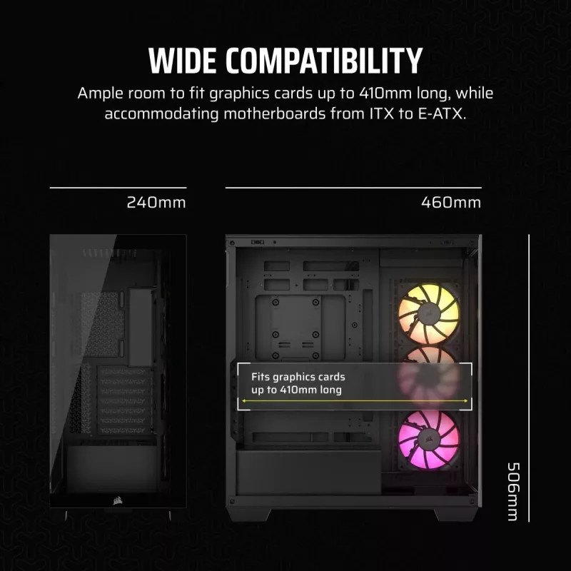 CORSAIR PC korpusas - Icue Link 3500x RGB Mid-tower