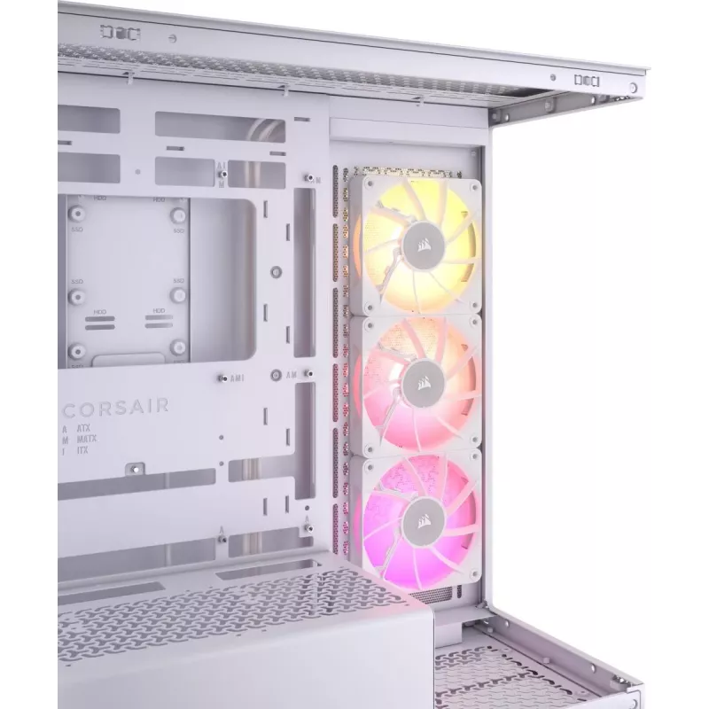 CORSAIR kompiuterio korpusas - iCUE LINK 3500X RGB vidutinio dydžio bokštas - balta