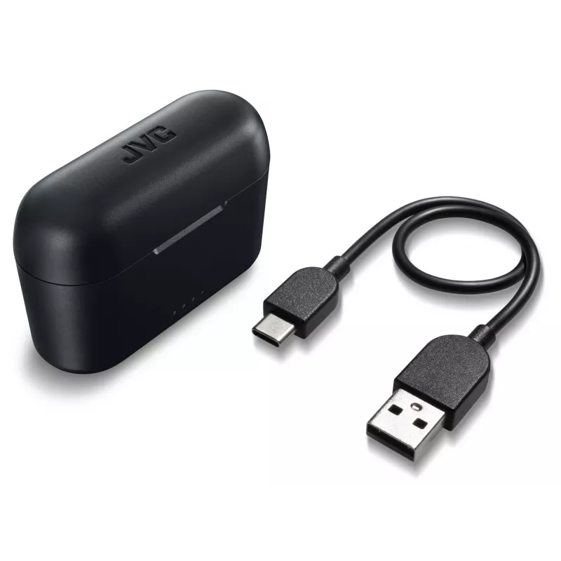 Belaidis į ausis įdedamas ausinių komplektas JVC Stix HAA-3TBU, Bluetooth 5.1, IPX4, 7,5 val. (ausinės) / 22 val. (su dėklu), USB‑C