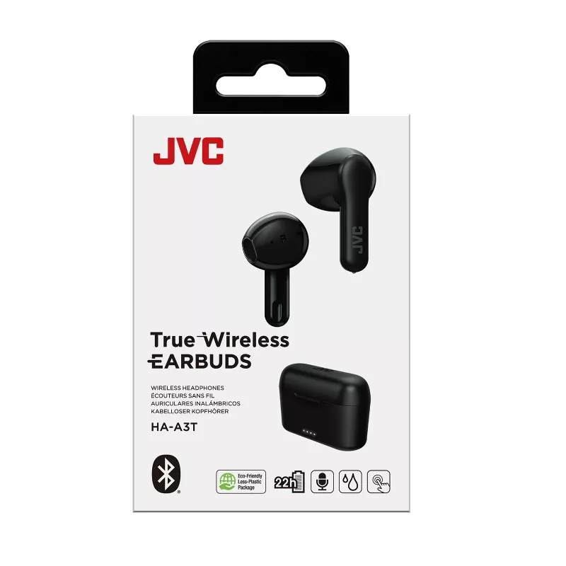 Belaidis į ausis įdedamas ausinių komplektas JVC Stix HAA-3TBU, Bluetooth 5.1, IPX4, 7,5 val. (ausinės) / 22 val. (su dėklu), USB‑C